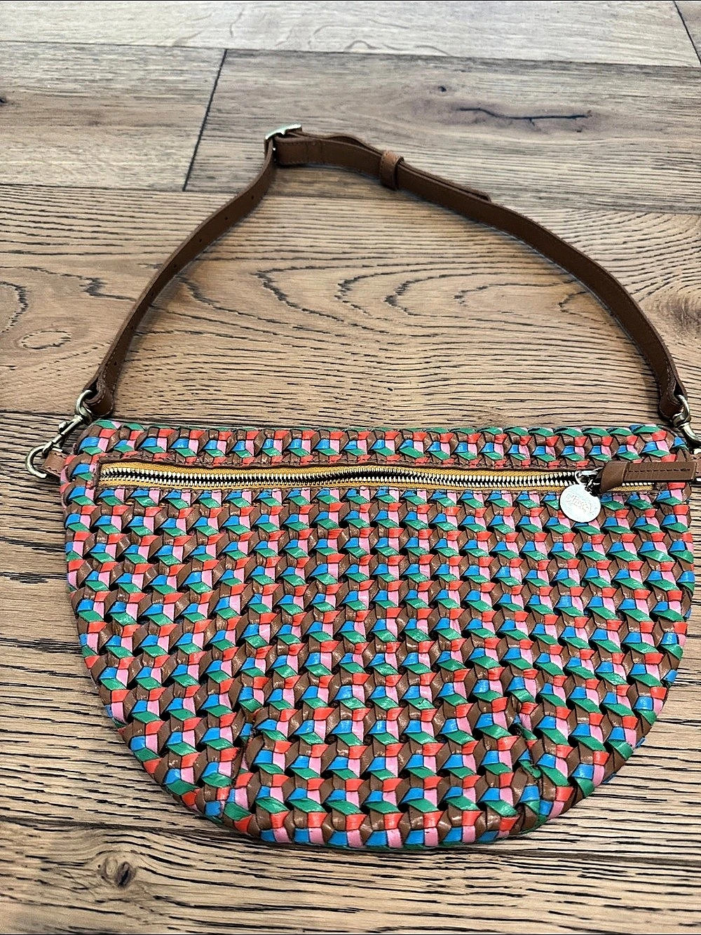 Clare V. Colorful Woven Grande Fanny